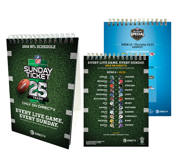 2018 NFL Season Schedule - DIRECTV NFL Sunday Ticket for Business