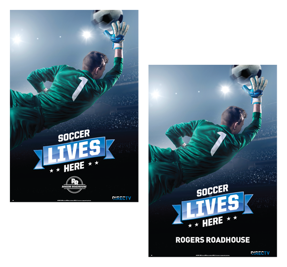 "SOCCER LIVES HERE" CUSTOMIZABLE POSTER